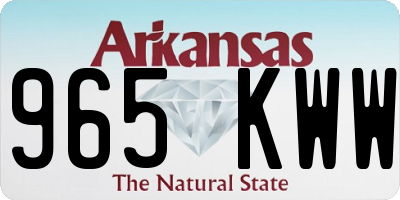AR license plate 965KWW