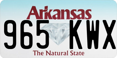AR license plate 965KWX