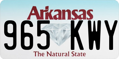 AR license plate 965KWY
