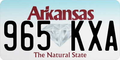 AR license plate 965KXA
