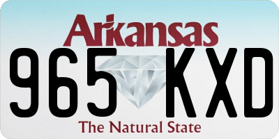AR license plate 965KXD