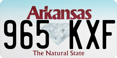 AR license plate 965KXF