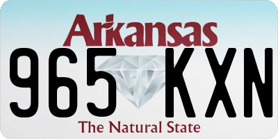 AR license plate 965KXN