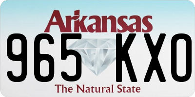 AR license plate 965KXO