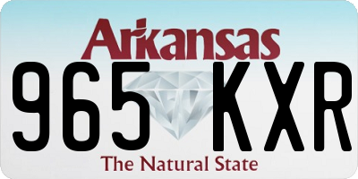 AR license plate 965KXR