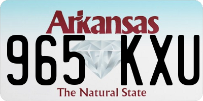 AR license plate 965KXU