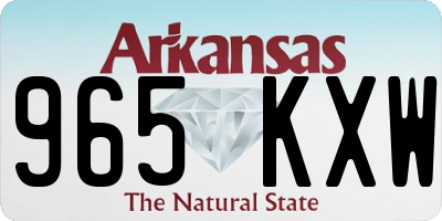 AR license plate 965KXW