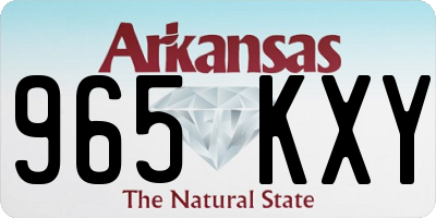 AR license plate 965KXY