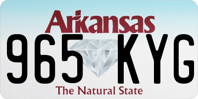 AR license plate 965KYG