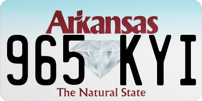 AR license plate 965KYI
