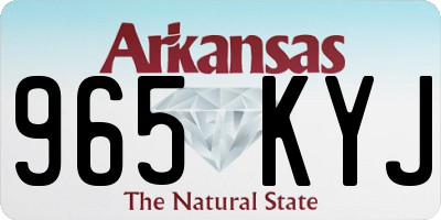 AR license plate 965KYJ