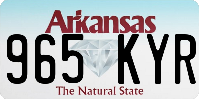 AR license plate 965KYR