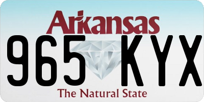 AR license plate 965KYX