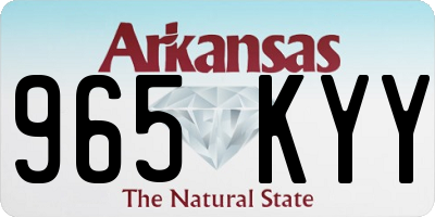 AR license plate 965KYY