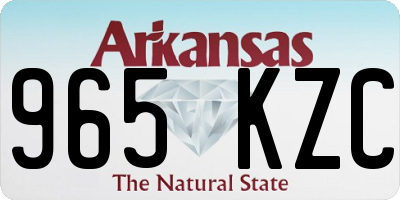 AR license plate 965KZC