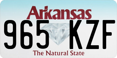 AR license plate 965KZF