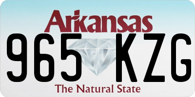 AR license plate 965KZG