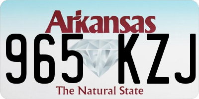 AR license plate 965KZJ