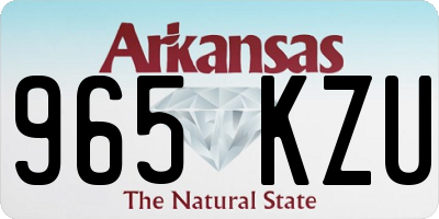 AR license plate 965KZU