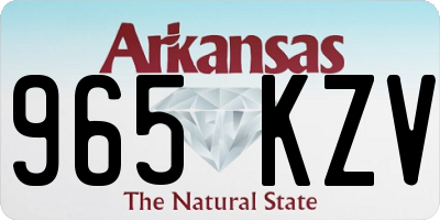 AR license plate 965KZV