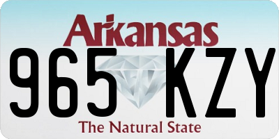 AR license plate 965KZY