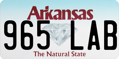 AR license plate 965LAB