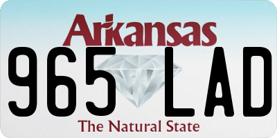 AR license plate 965LAD