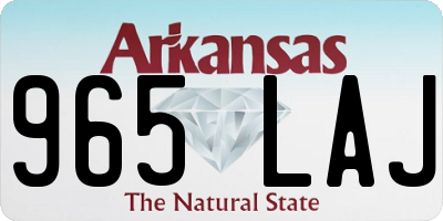 AR license plate 965LAJ