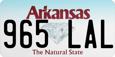 AR license plate 965LAL