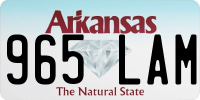 AR license plate 965LAM