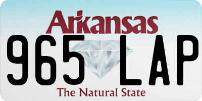AR license plate 965LAP