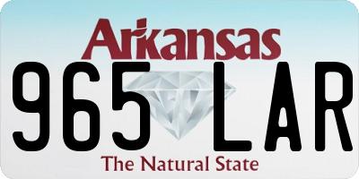 AR license plate 965LAR