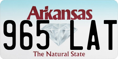 AR license plate 965LAT