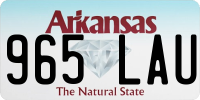 AR license plate 965LAU