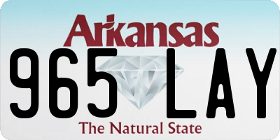 AR license plate 965LAY