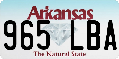 AR license plate 965LBA