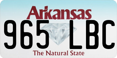 AR license plate 965LBC