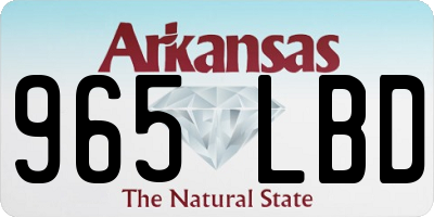 AR license plate 965LBD