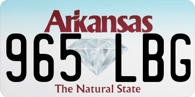 AR license plate 965LBG