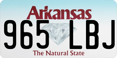 AR license plate 965LBJ