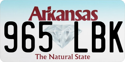 AR license plate 965LBK
