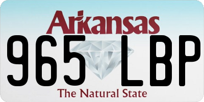 AR license plate 965LBP