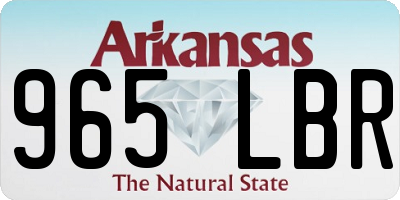 AR license plate 965LBR