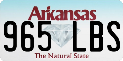 AR license plate 965LBS