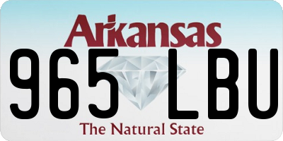AR license plate 965LBU