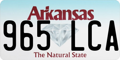 AR license plate 965LCA
