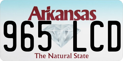 AR license plate 965LCD