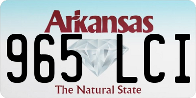 AR license plate 965LCI