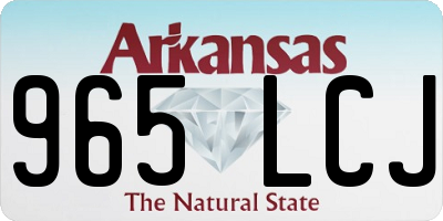 AR license plate 965LCJ