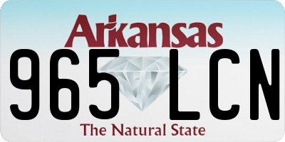 AR license plate 965LCN